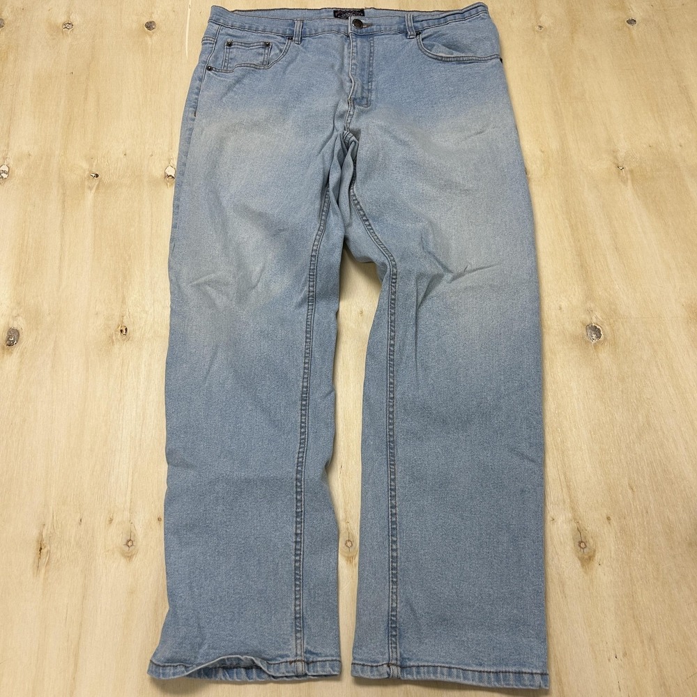 Architect Jean Company Jeans Mens 36x32 Light Wash Blue Denim Straight Stretch